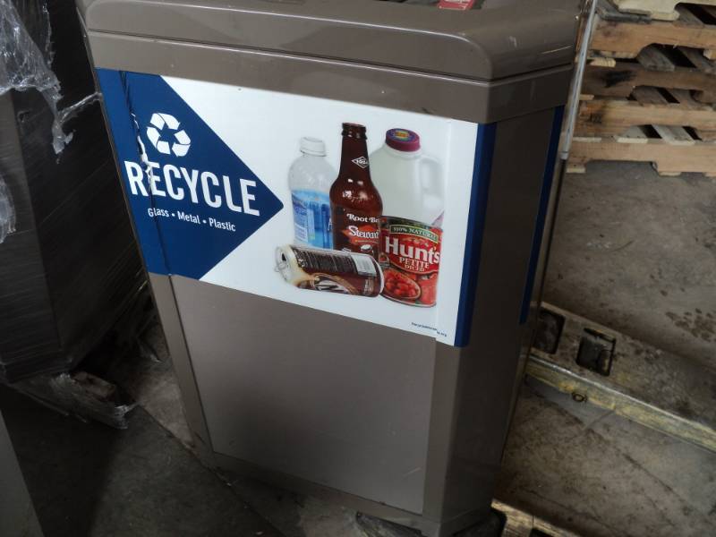 4 Rubbermaid Recycling Containers...