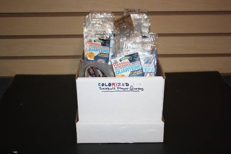 lot 26 image: Lot of MLB Colorized Quarters and CD ROM Premiums