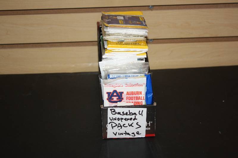 lot 27 image: Lot of Unopened Baseball and Football Packs of Cards