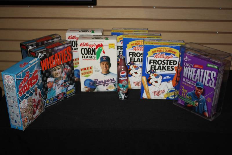 lot 41 image: Lot of 9 Sports Cereal Boxes