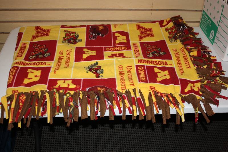 lot 61 image: Large Minnesota Gophers Football Fleece Blanket
