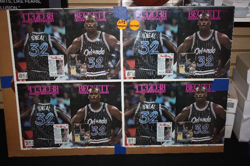 lot 70 image: Uncut Sheet Beckett Cover Shaquille ONeal