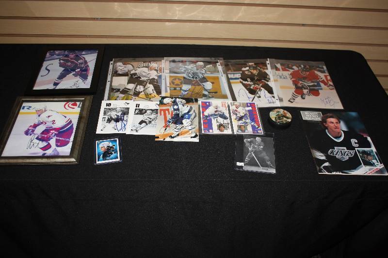 lot 109 image: Lot of 15 Hockey Collectibles Many Autographs