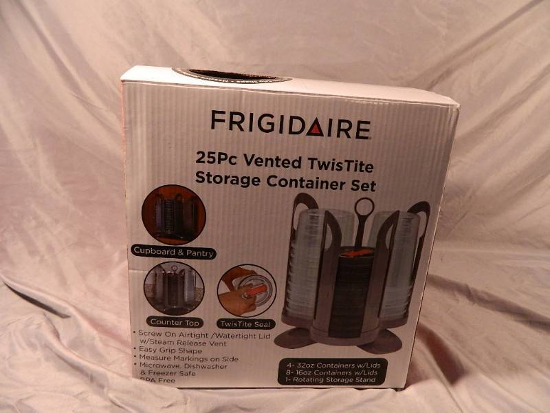 lot 53 image: New 25 Pc Frigidaire Vented TwisTite Storage Container Set
