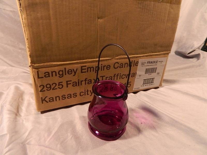 lot 70 image: New Case of Glass Candle Lanterns
