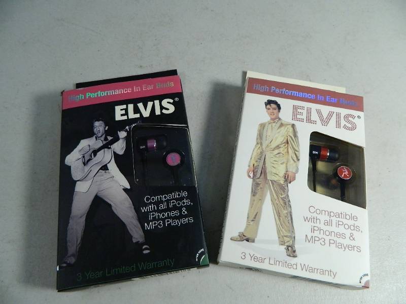 lot 94 image: 2 New Pairs of Elvis Earbuds