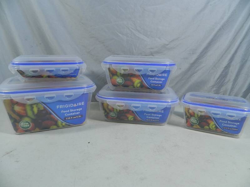 lot 126 image: 5 New Frigidaire Food Storage Containers with Lids