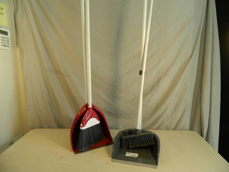 lot 163 image: 2 New Brooms with Dustpans