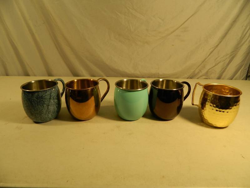 lot 203 image: 5 New Moscow Mule Style Cups