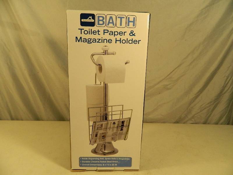 lot 219 image: New Toile Paper and Magazine Holder