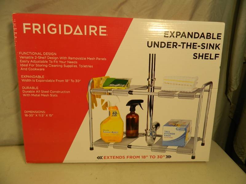 lot 223 image: New Frigidaire Expandable Under the Sink Shelf