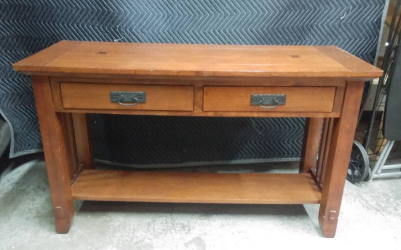 Rustic 2-Door Console Table 48x18x28