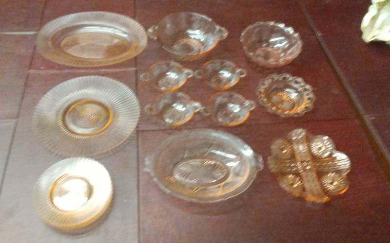Assorted Vintage Pink Glassware