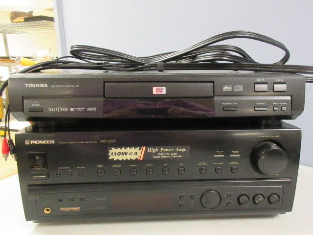 lot 663 image: PIONEER AMPLIFIER AND TOSHIBA DVD PLAYER