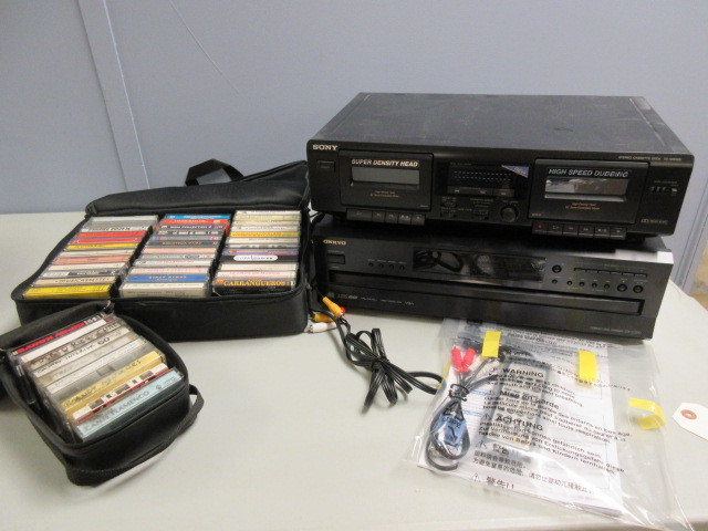 lot 664 image: 6 CD CHANGER AND DUAL CASSETTE DECK