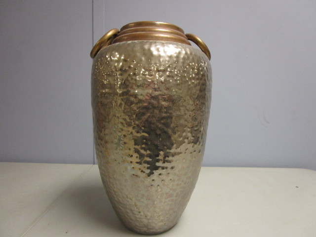 lot 717 image: SILVER AND BRASS URN