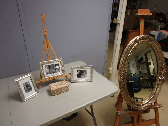 lot 757 image: FANCY MIRROR, FRAMES AND BOX