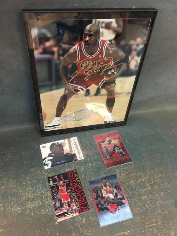 Autographed Michael Jordan Framed Photo and MORE