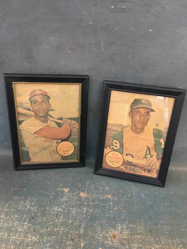 Framed 1960s Topps Baseball Pin-ups