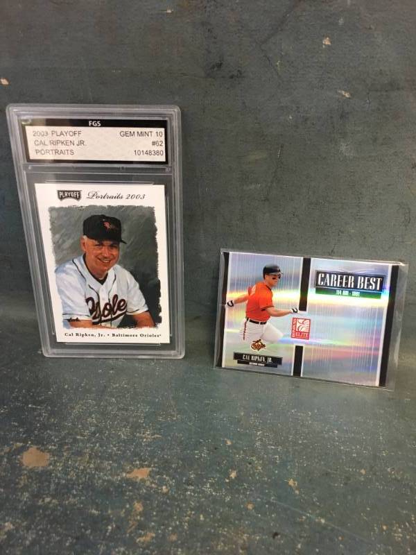 Cal Ripken Jr Baseball Cards with Graded Portraits Card