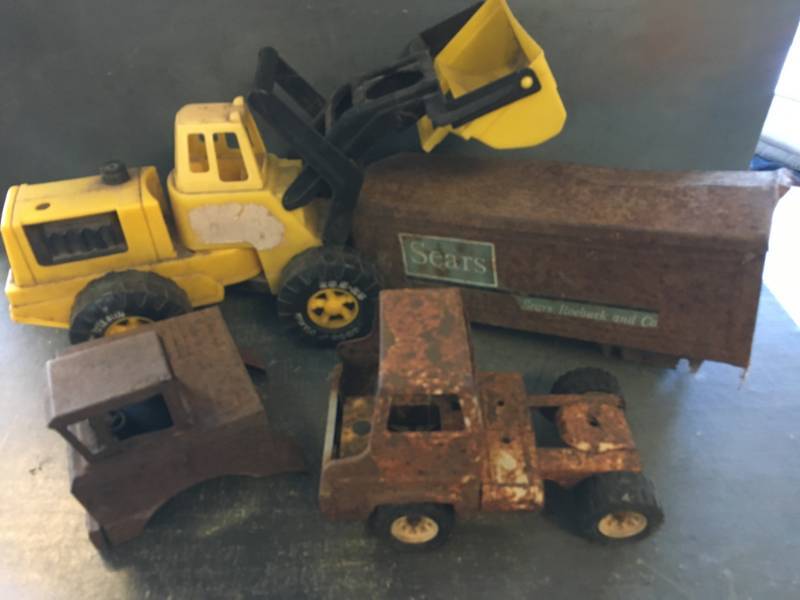 Metal and Plastic Toy Trucks