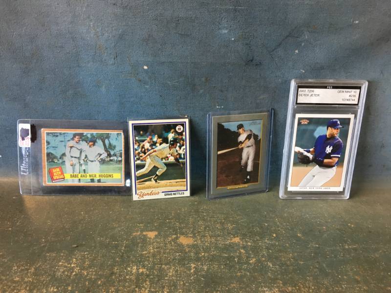 Yankees Cards with 1962 Babe Ruth, Jetter, Mantle and More