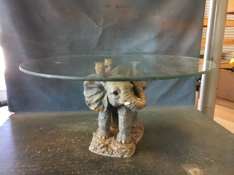 Elephant Glass Table