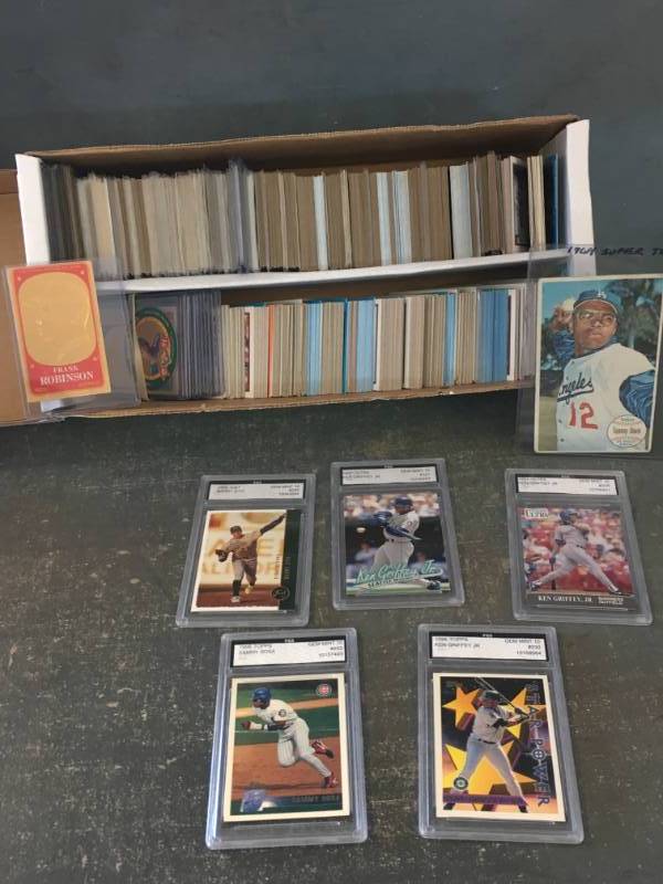 1 Box Baseball Cards 1950s - 2000s with 1965 Frank Robinson