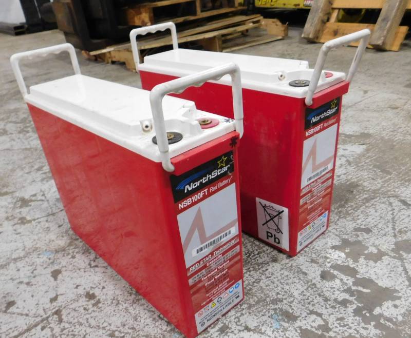 lot 7 image: Two 12V Northstar NSB100FT Batteries
