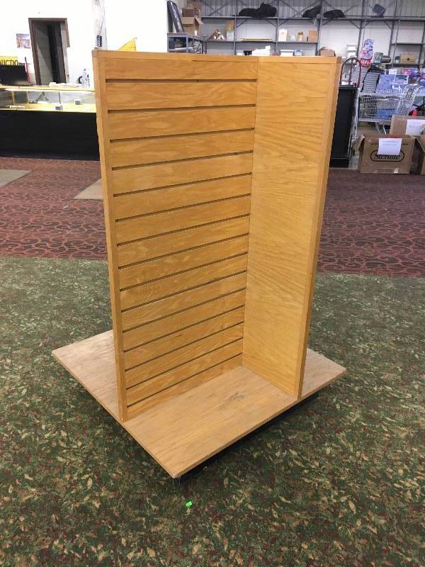 lot 79 image: Rolling Wood Display Case