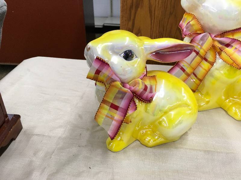 lot 89 image: Yellow Rabbit Figures