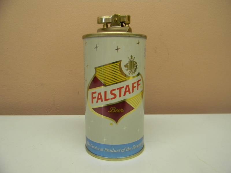 lot 22 image: VERY NICE VINTAGE FALSTAFF BEER LIGHTER CAN - NOS, NEVER USED - NICE - SEE PICTURES