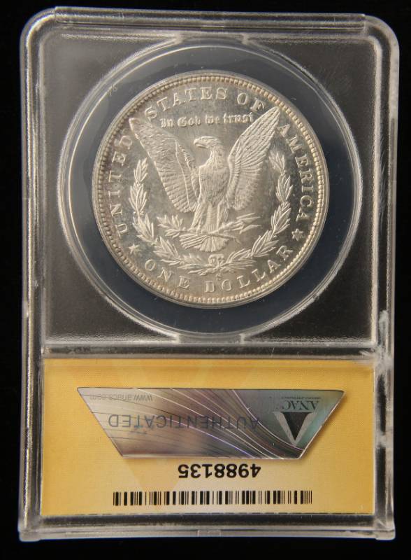 lot 02 image: 1880-S MORGAN SILVER DOLLAR MS64PL ANACS PROOF-LIKE