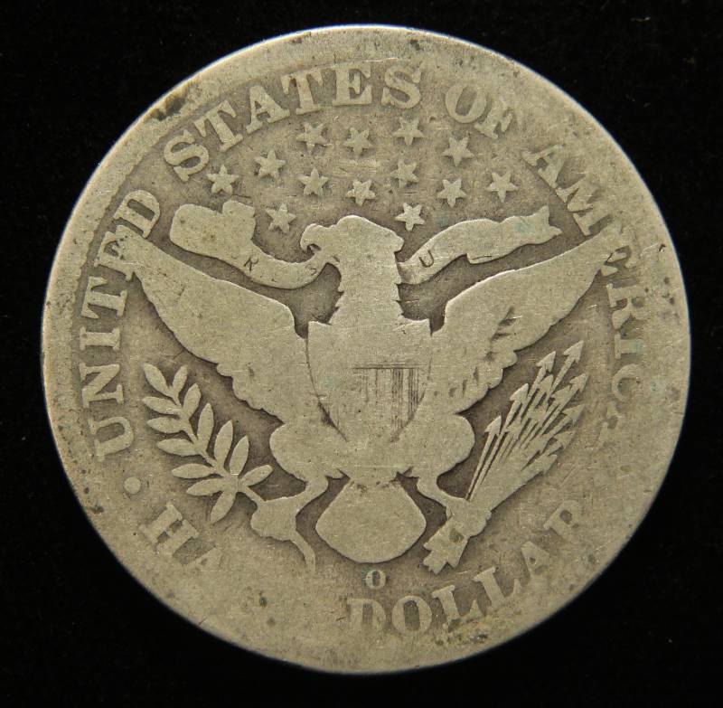 lot 30 image: 1897-O BARBER HALF DOLLAR BETTER DATE COIN