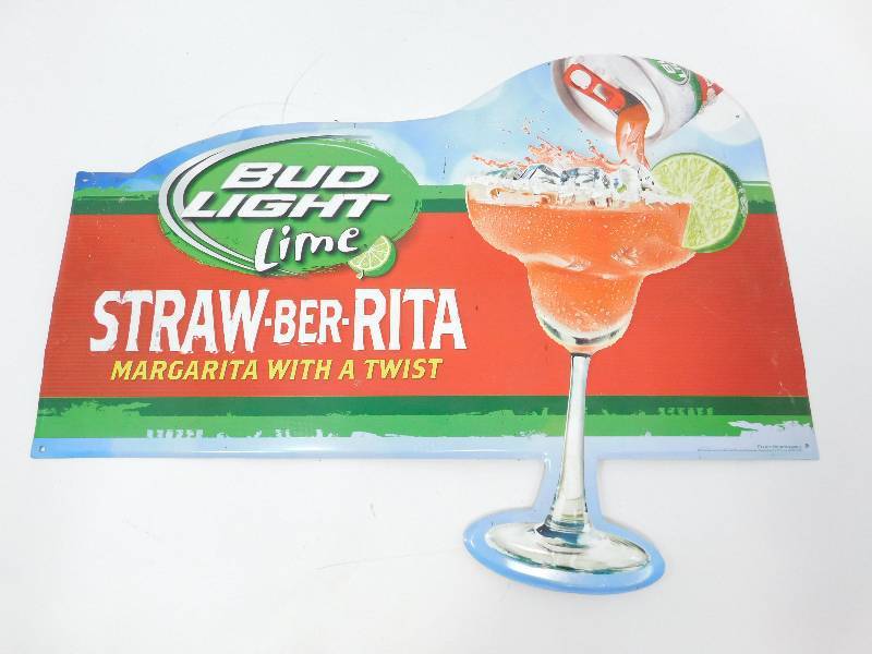 lot 19 image: Bud Light Lime Metal Sign