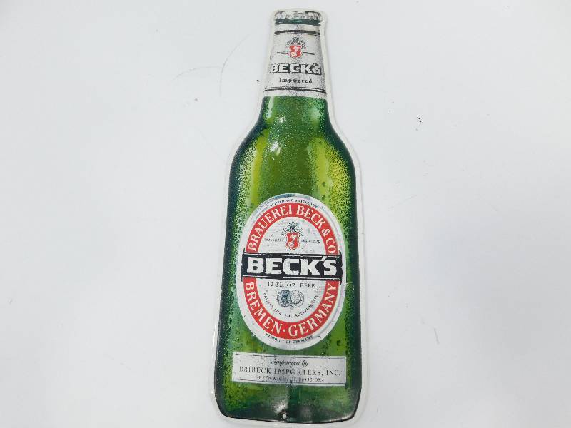 lot 22 image: Becks Metal Sign