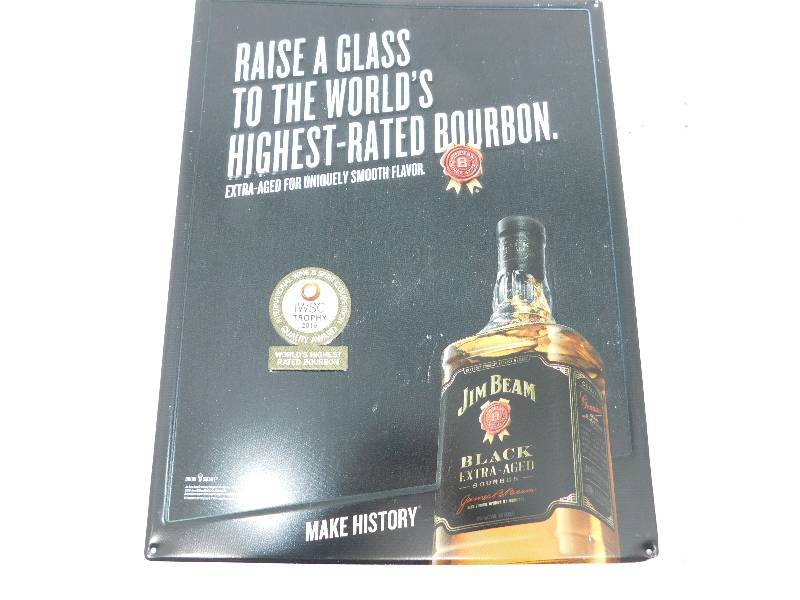 lot 28 image: Jim Beam Metal Sign