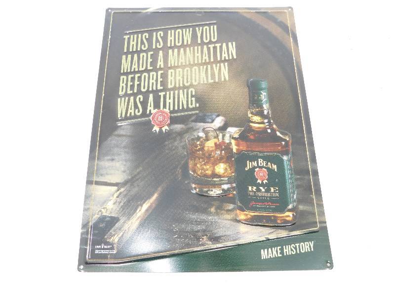 lot 29 image: Jim Beam Metal Sign