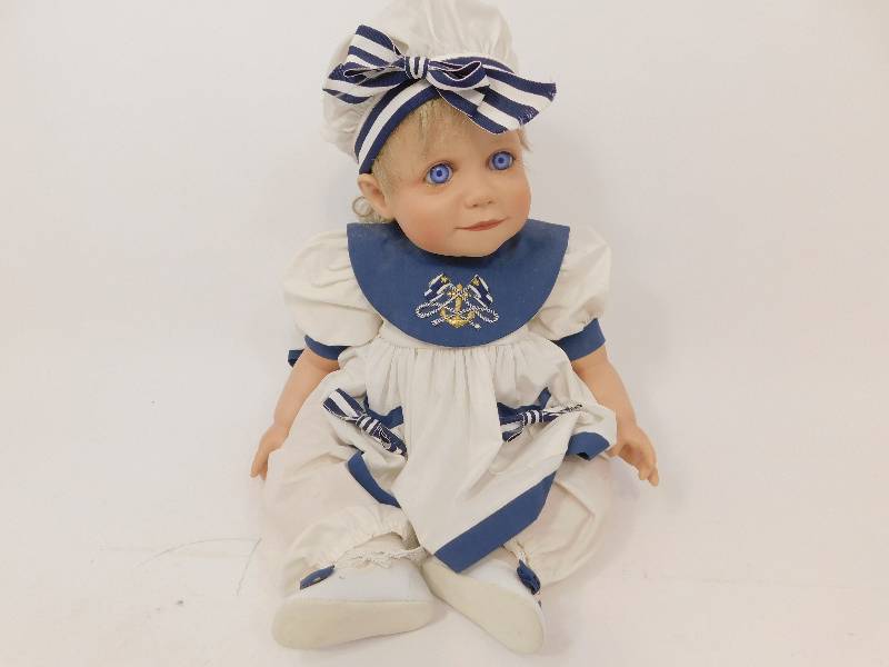 lot 74 image: Doll by Virginia Turner 24 Vinyl Sailor Doll