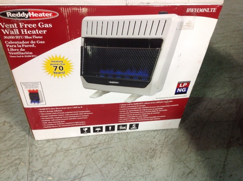 Sure Heat BWH30NLTE Dual Fuel Flame Wall or Floor Mount Heater, 30K BTU, in good conditions