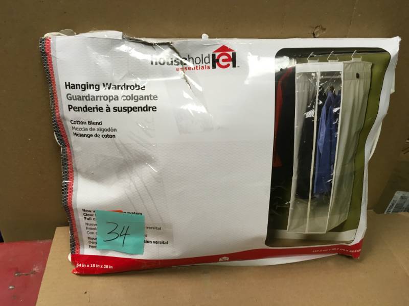 Household Essentials Hanging Organizer Canvas Wardrobe  in like new condition