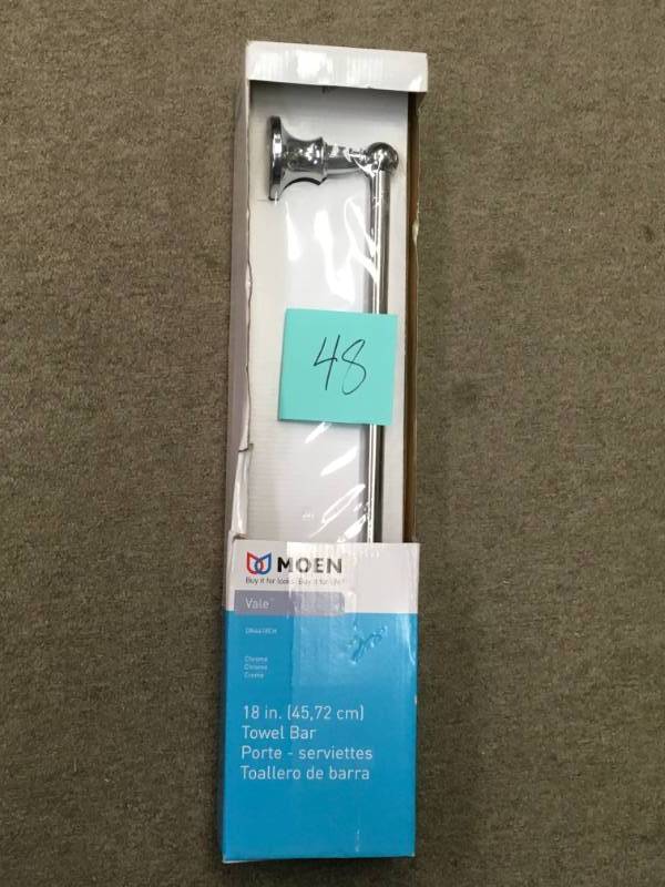 MOEN Vale 24 in. Towel Bar in Chrome  in like new condition