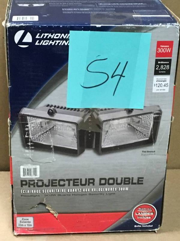 Lithonia Lighting 2-Lamp Bronze Outdoor Flood Light  in like new condition