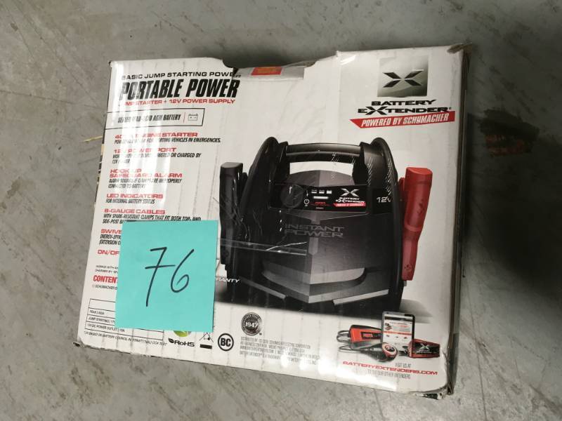 Schumacher Battery Extender 12-Volt, 400 Amp Battery Jump Starter USED in working condition