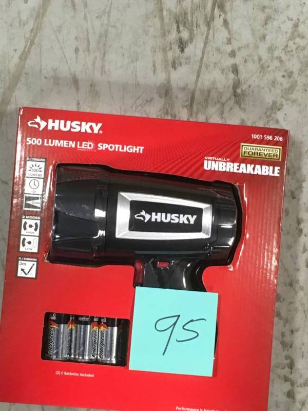 Husky 500 Lumen LED Compact Unbreakable Spotlight not used