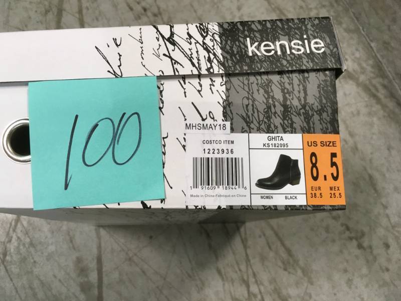 Kensie Womens Black Leather Ghita Ankle Bootie SZ 8.5 not used