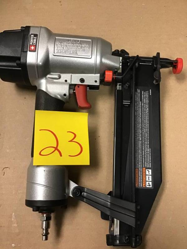 lot 23 image: Porter-Cable 16-Gauge Pneumatic Nailer in like new condition