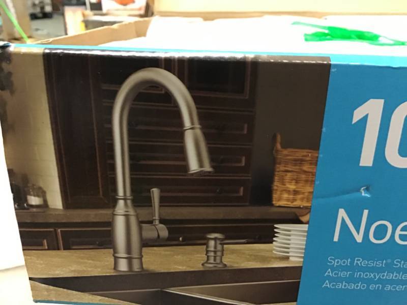 lot 28 image: MOEN Noell Single-Handle Pull-Down Sprayer Kitchen Faucet with Reflex and Power Clean in Spot Resist Stainless