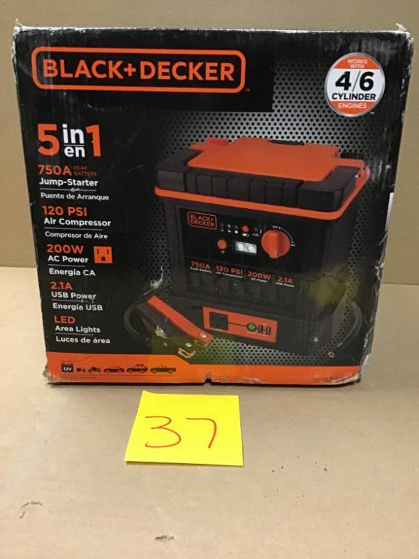 BLACK DECKER JS75C2PB 750 Amp Portable Power Station in like new