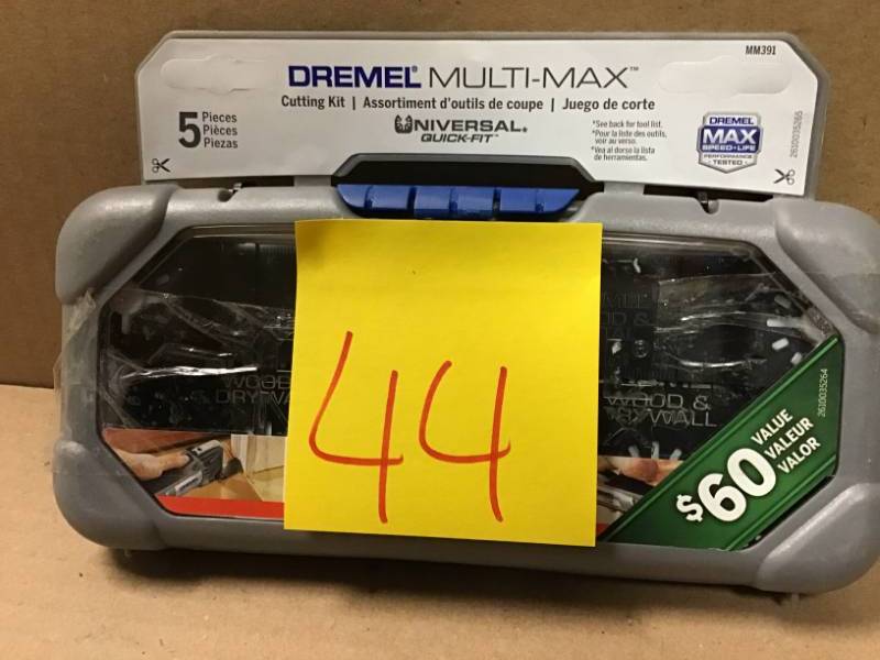 lot 44 image: Dremel Rotary Tools 5-Piece Multi-Max Cutting and Variety Kit MM391 in like new condition